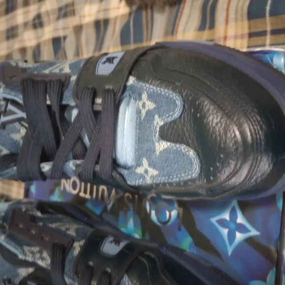 Louis Vuitton Blue Athletic Sneakers with Distinctive Design